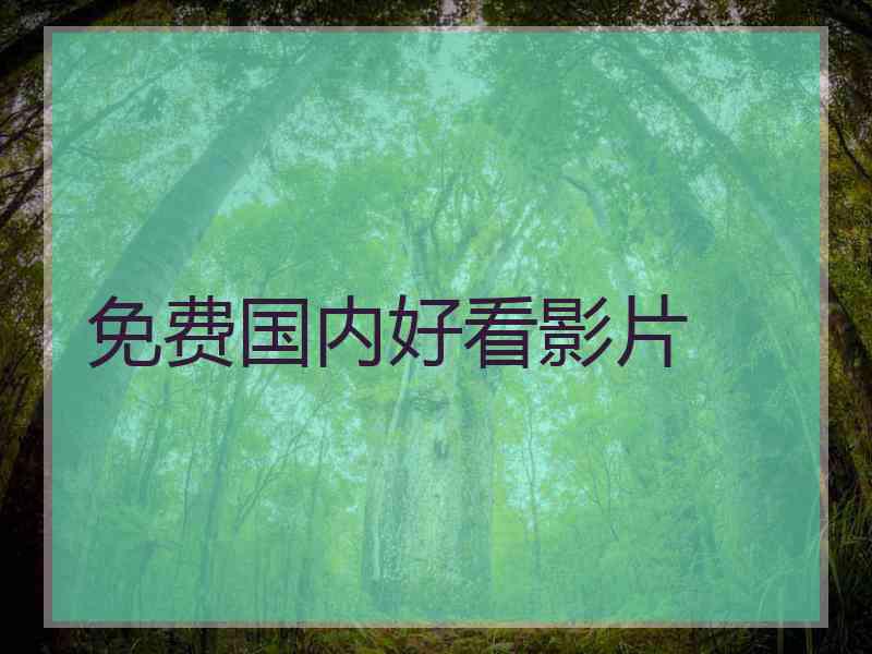 免费国内好看影片