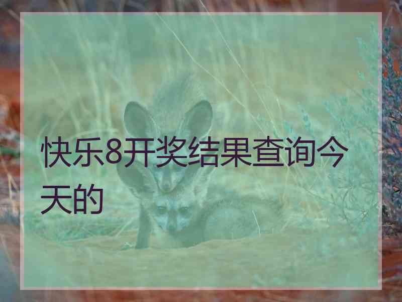 快乐8开奖结果查询今天的