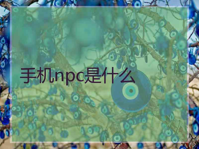 手机npc是什么