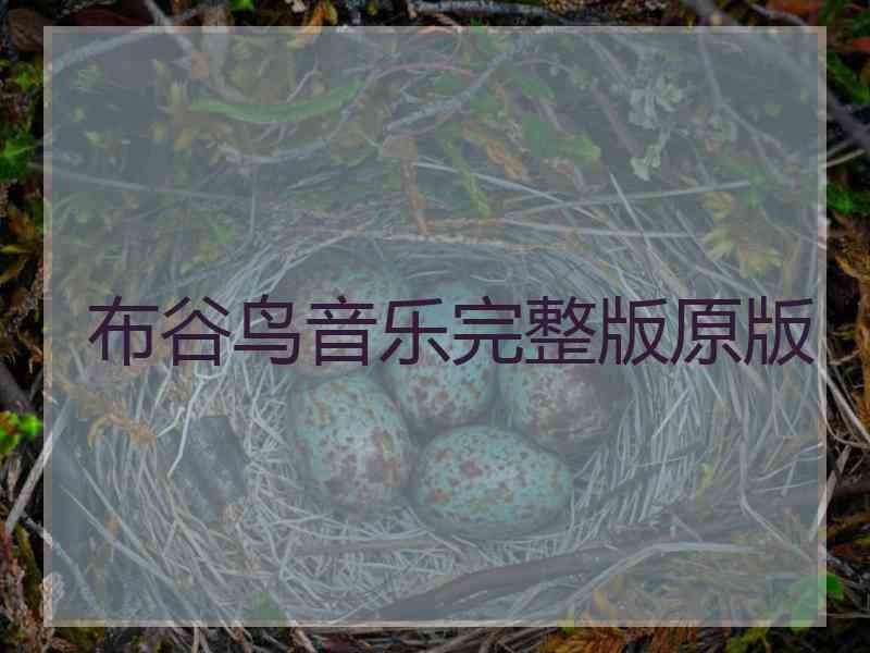 布谷鸟音乐完整版原版