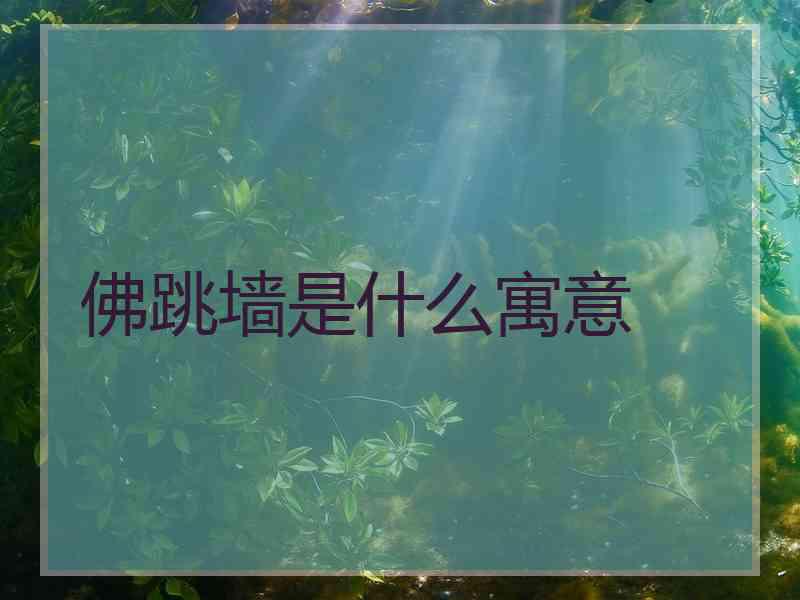 佛跳墙是什么寓意