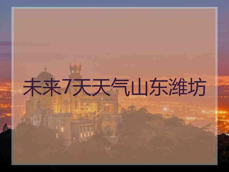 未来7天天气山东潍坊