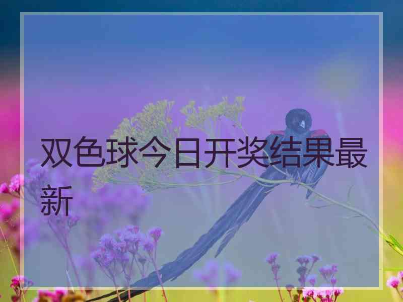 双色球今日开奖结果最新