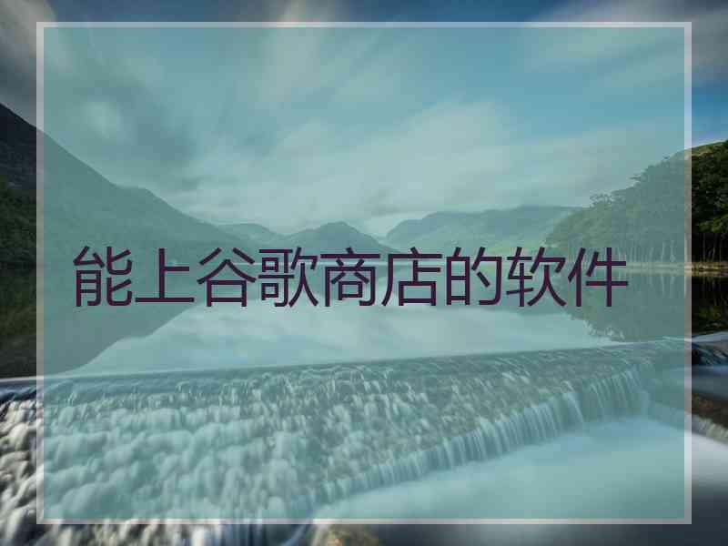 能上谷歌商店的软件