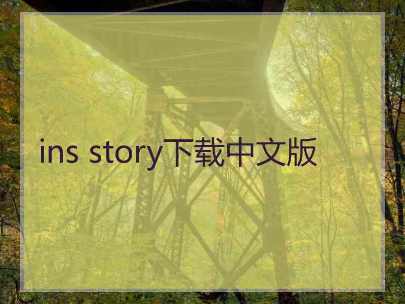 ins story下载中文版