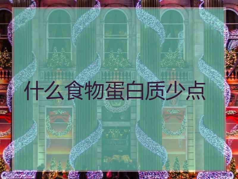 什么食物蛋白质少点