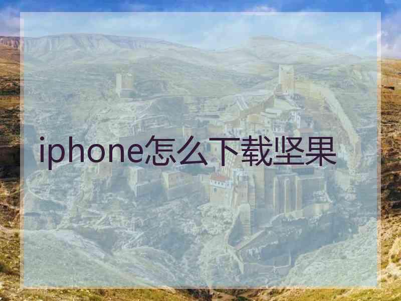 iphone怎么下载坚果
