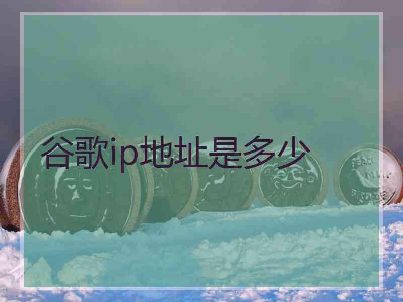 谷歌ip地址是多少