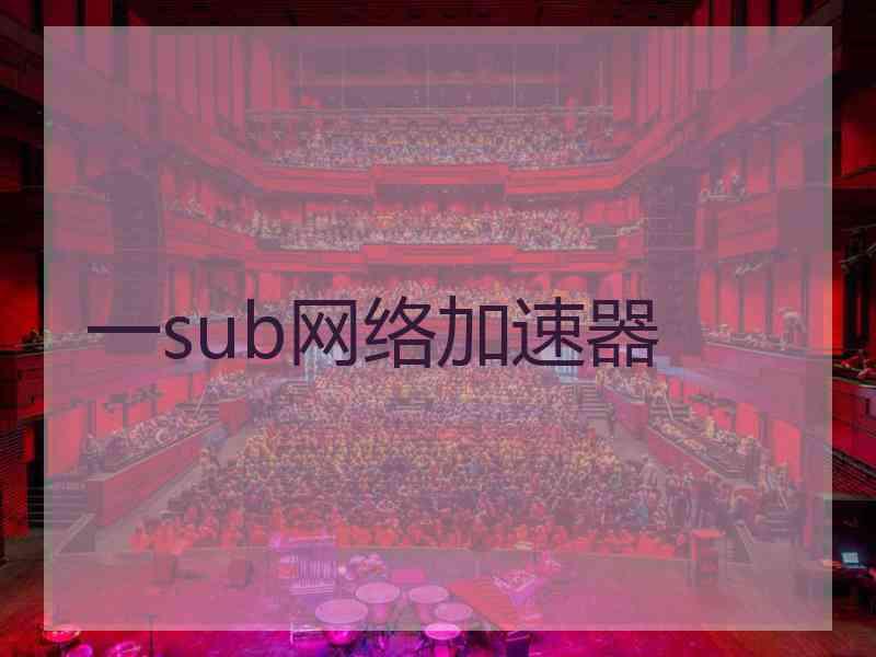 一sub网络加速器