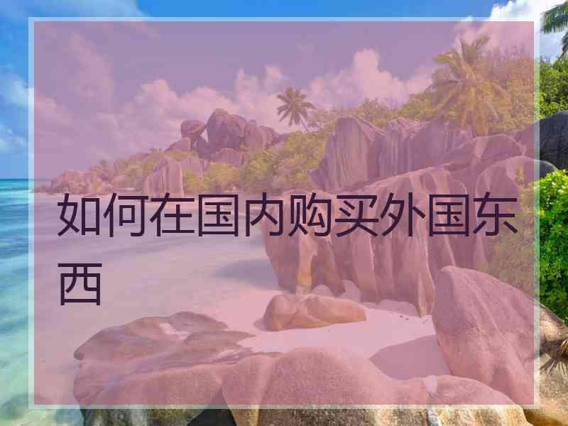 如何在国内购买外国东西