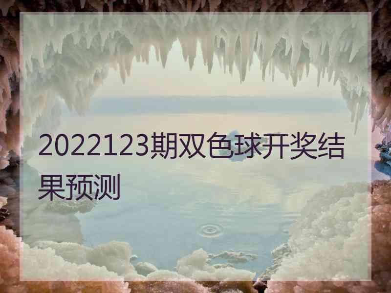 2022123期双色球开奖结果预测