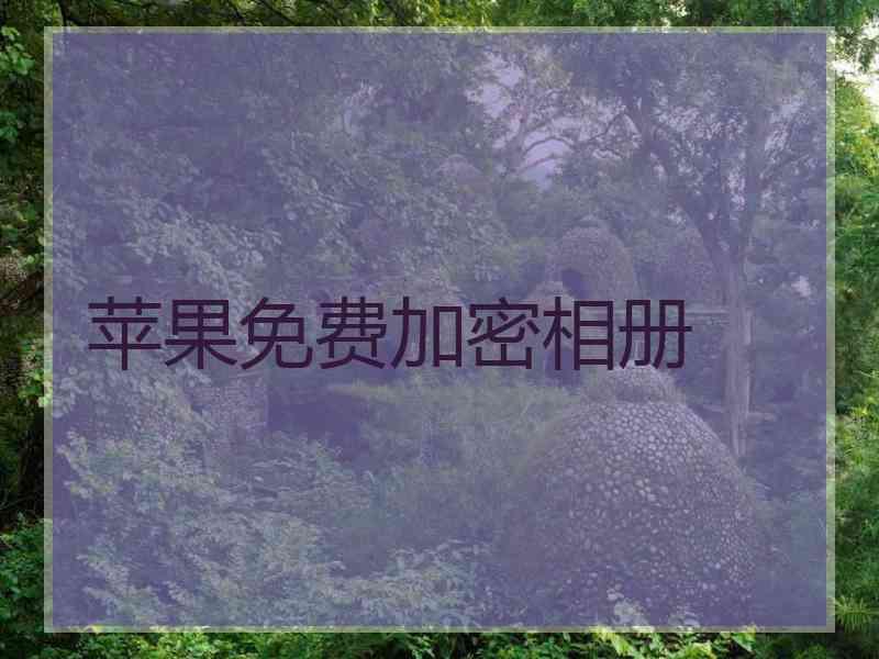 苹果免费加密相册