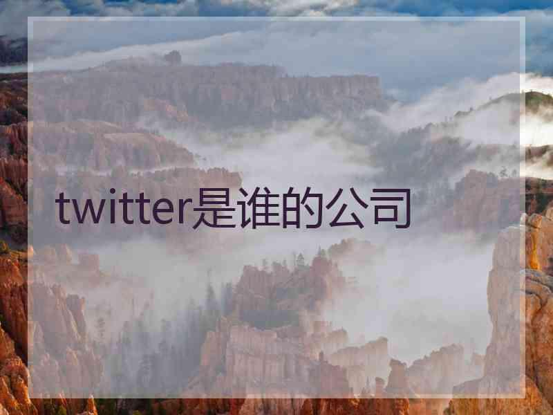 twitter是谁的公司