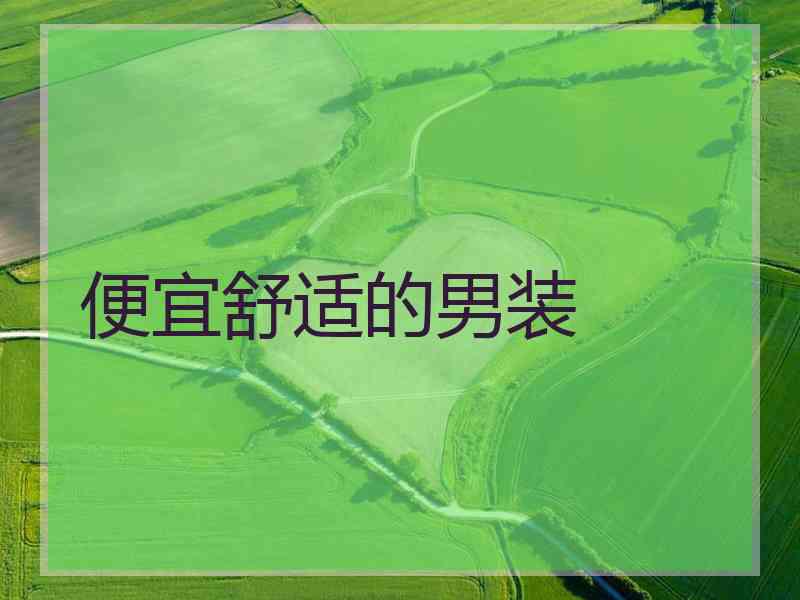 便宜舒适的男装