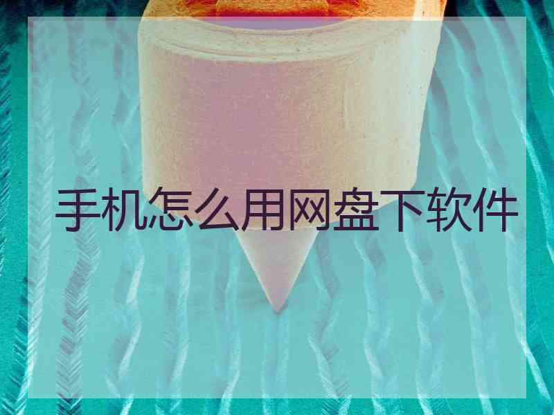 手机怎么用网盘下软件