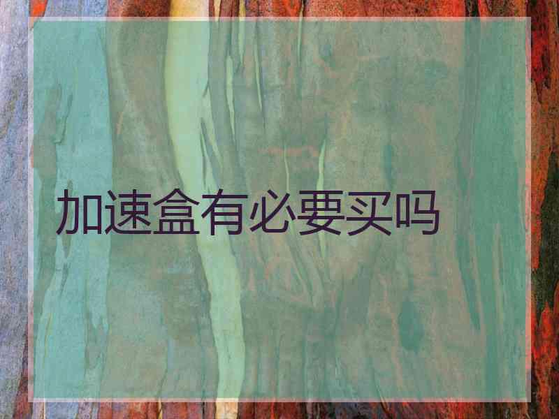 加速盒有必要买吗