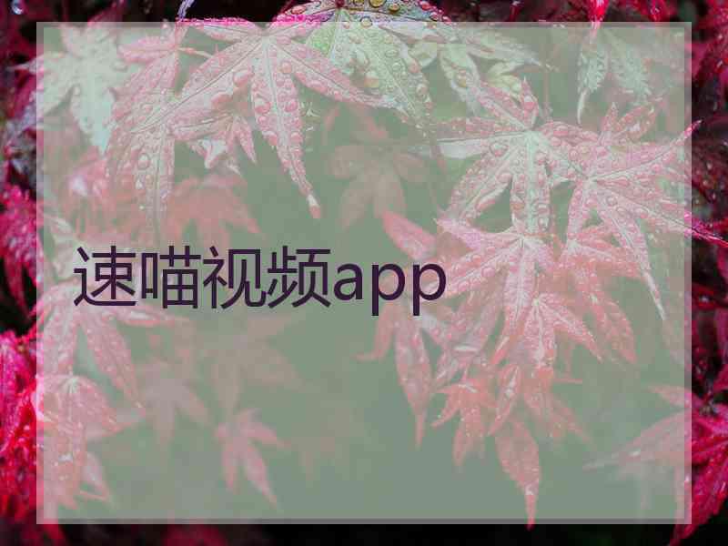速喵视频app