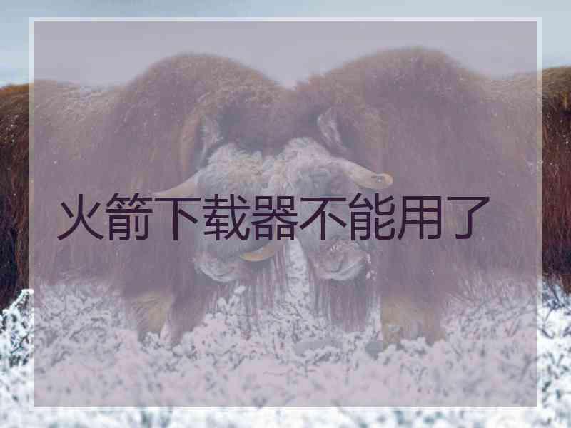火箭下载器不能用了